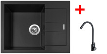 Sinks AMANDA 650 Pureblack + ELASTA černá matná 